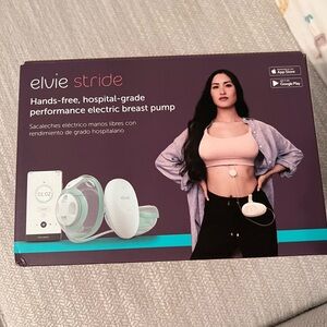 New in box Elvie Stride Hands-Free Electric Breast Pump - White